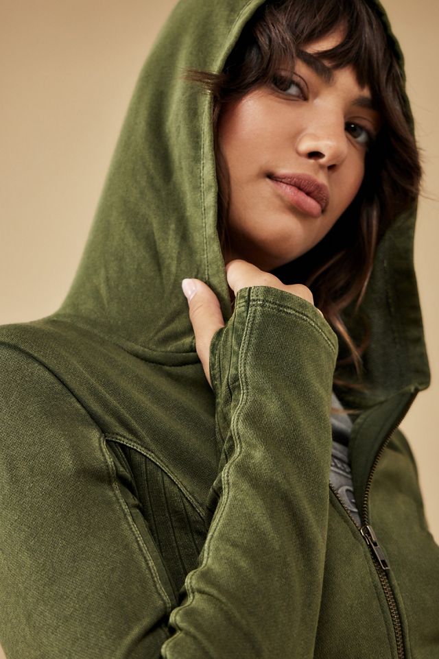 BDG Fran Panelled Zip-Through Hoodie 