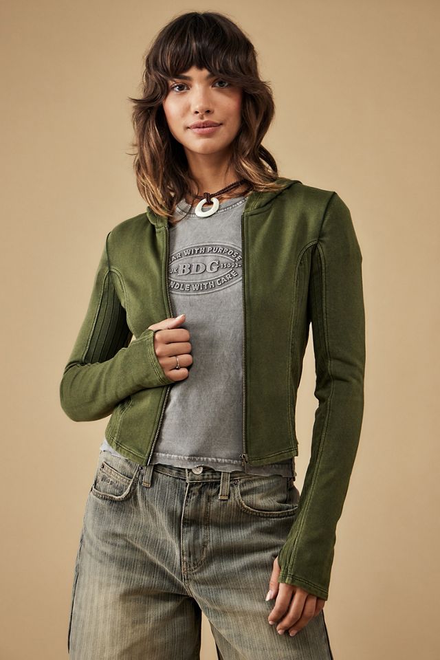 BDG Fran Panelled Zip-Through Hoodie  #3