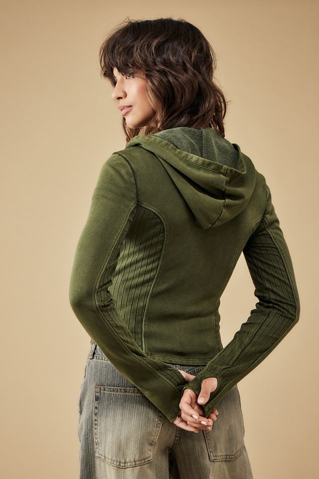 BDG Fran Panelled Zip-Through Hoodie  #4