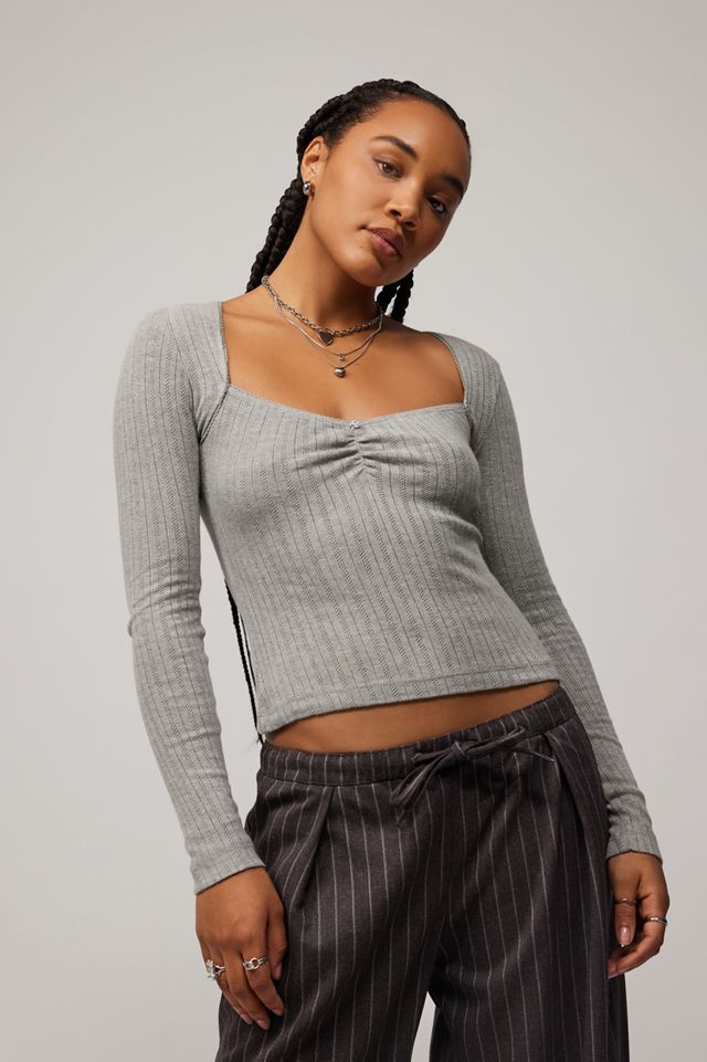 Haut pointelle Casey Kimchi Blue #1