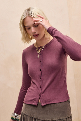 UO Love Thermal Pointelle Cardigan