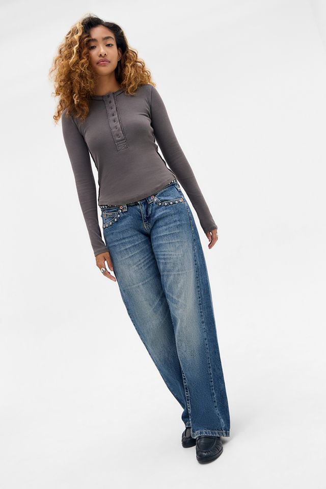 UO Jax Long Sleeve Henley T-Shirt #2
