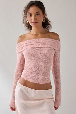 Kimchi Blue Lily Off-Shoulder Knit Top