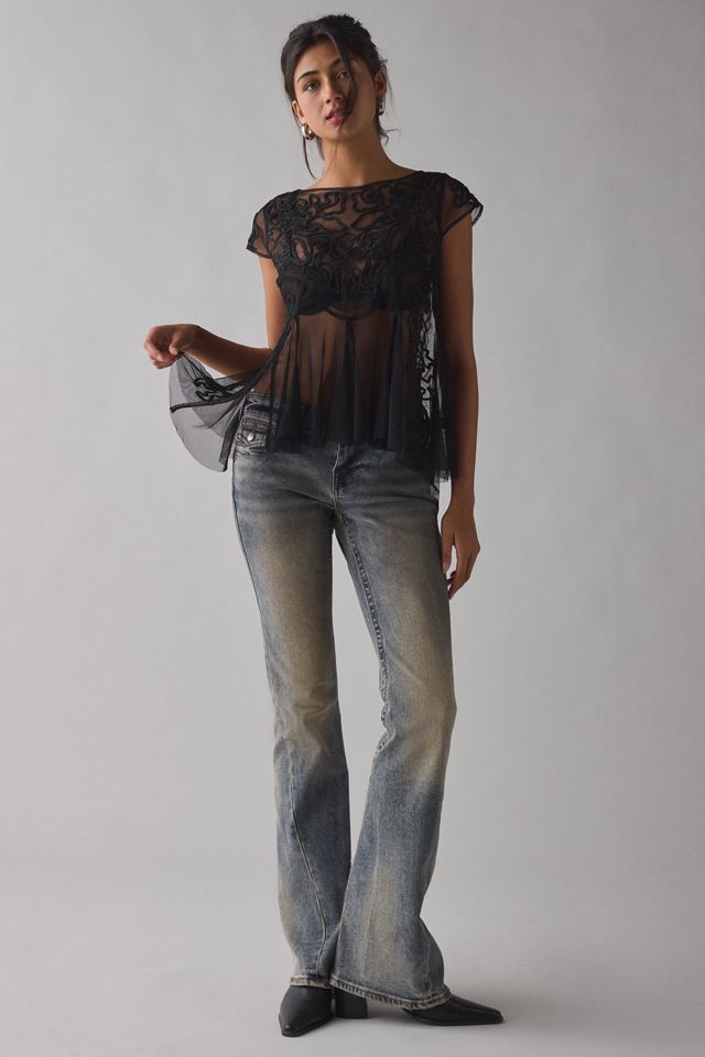 Kimchi Blue Eclipse Embroidered Sheer Top #2