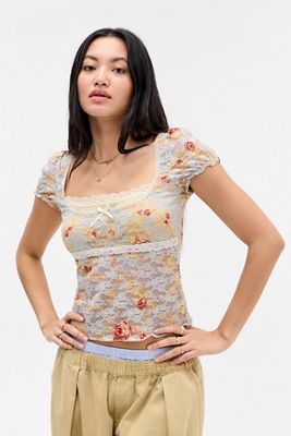 Blouse en dentelle imprimée Malka Kimchi Blue