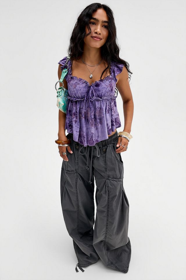 Kimchi Blue Piper Flocked Babydoll Top #1
