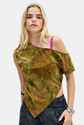 Kimchi Blue Bia Beflocktes Poncho-Oberteil