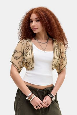 UO Clarissa Beaded Shrug