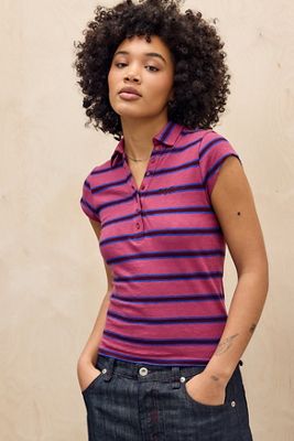 BDG Suni Stripe Short Sleeve Polo Shirt