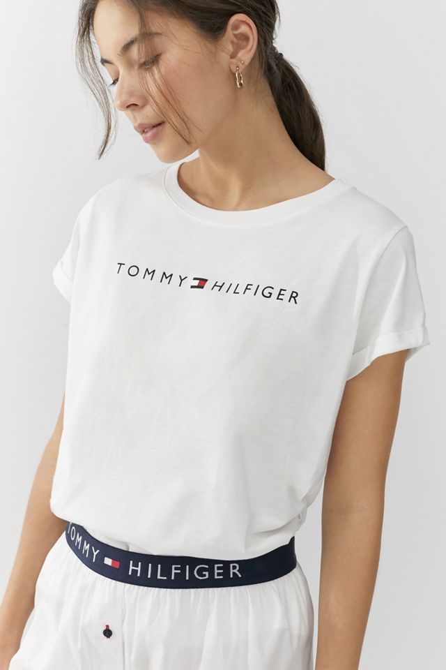 Tommy Hilfiger Woven Boxer Shorts & T-Shirt Lounge Set #1