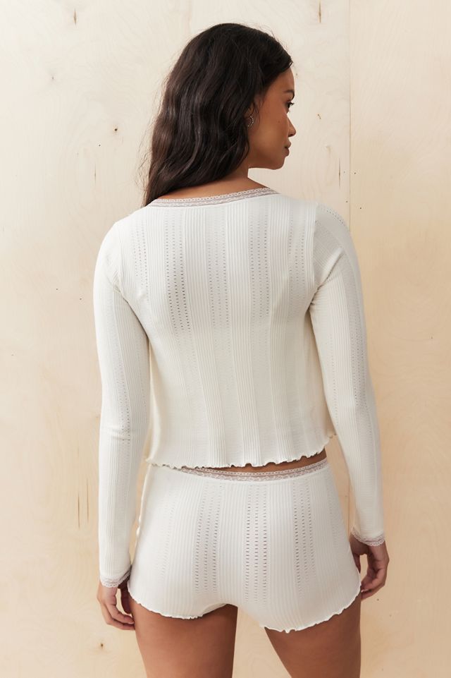 Out From Under Pointelle Cami & Cardigan Set #2