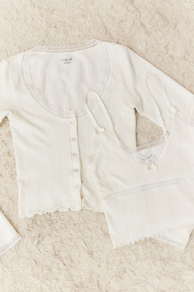 Out From Under Pointelle Cami & Cardigan Set #3