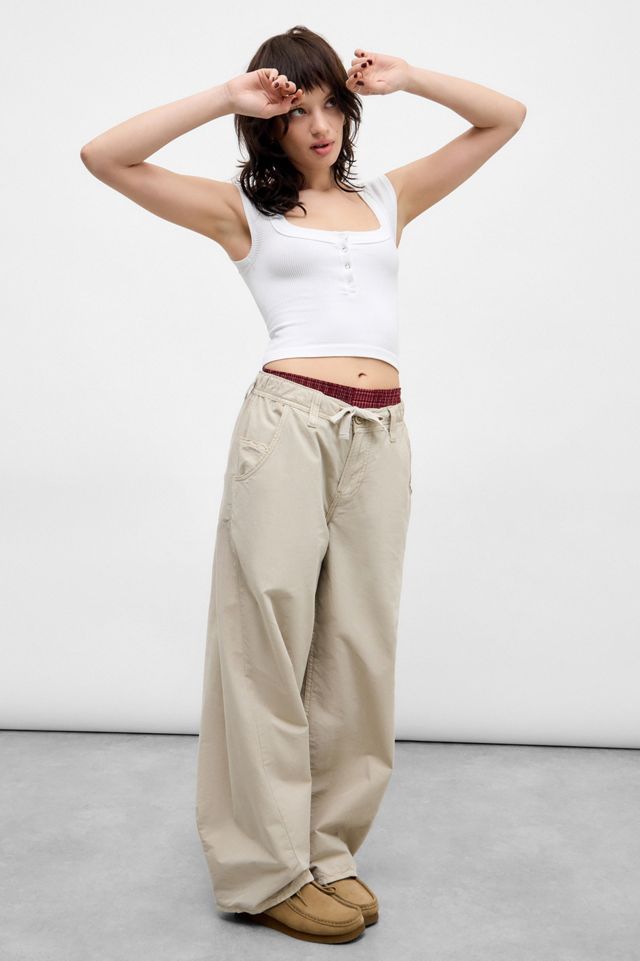 Out From Under Square Neck Henley Top #1