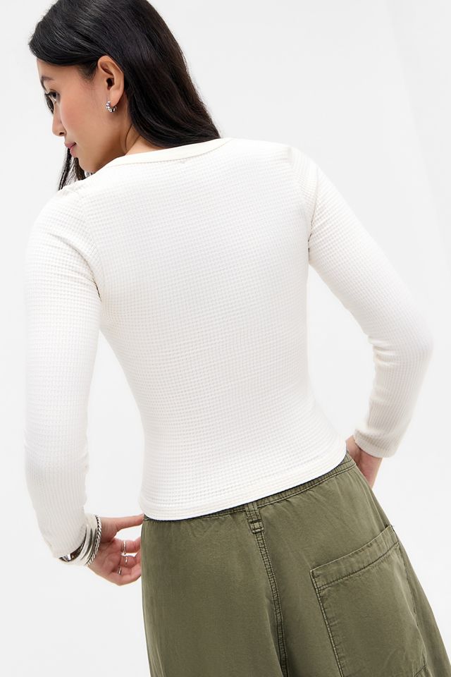 Out From Under Tripp Waffle Henley Long Sleeve Top #3