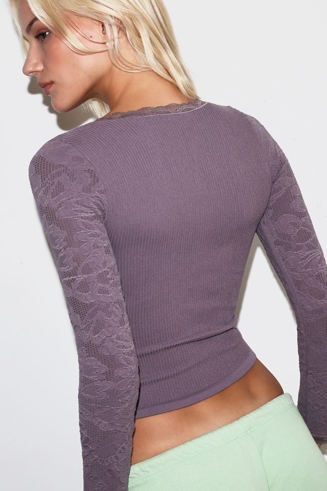Top Texturizado Sin Costuras de Manga Larga Floral Valerie de Out From Under #2
