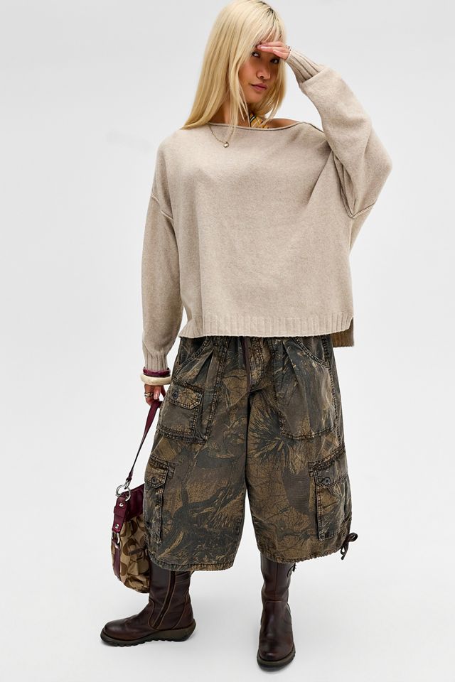 Out From Under So Weicher Schulterfrei Oversized Pullover #1