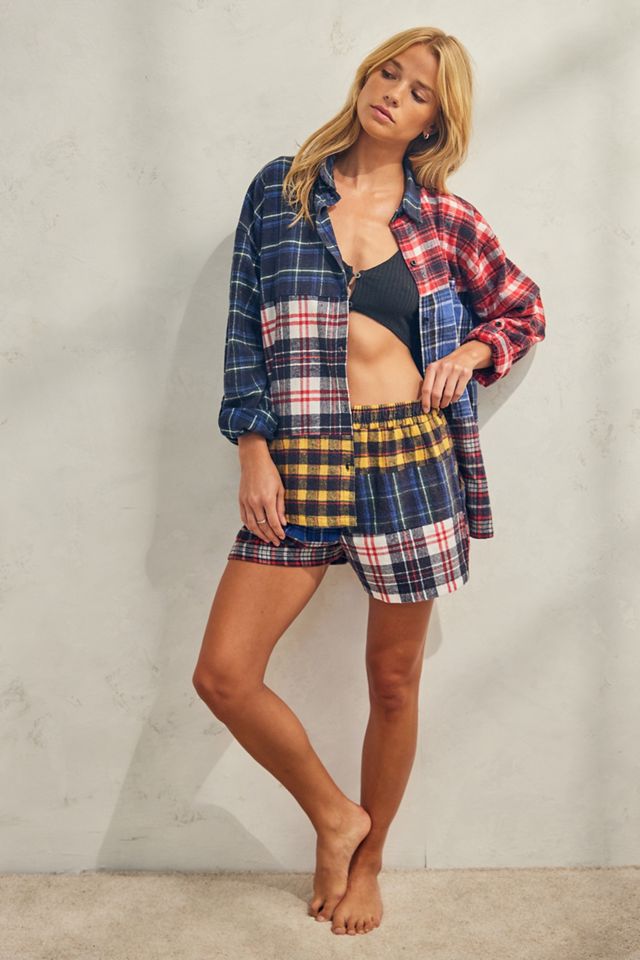 Out From Under Patchwork Check Lounge Shirt #2