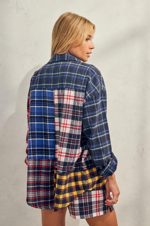 Out From Under Patchwork Check Lounge Shirt #3