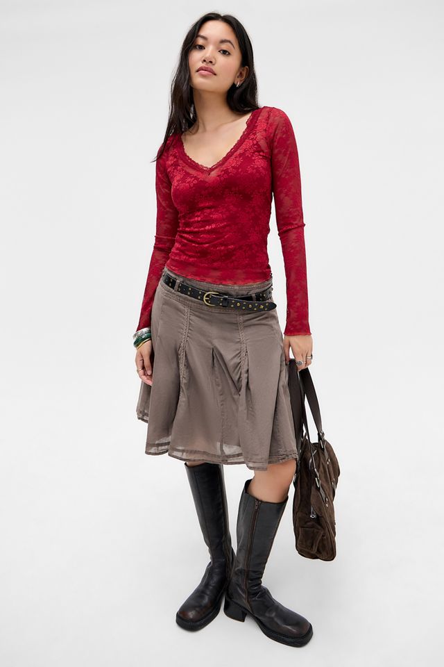 Out From Under Top in Pizzo e Rete Lana #1