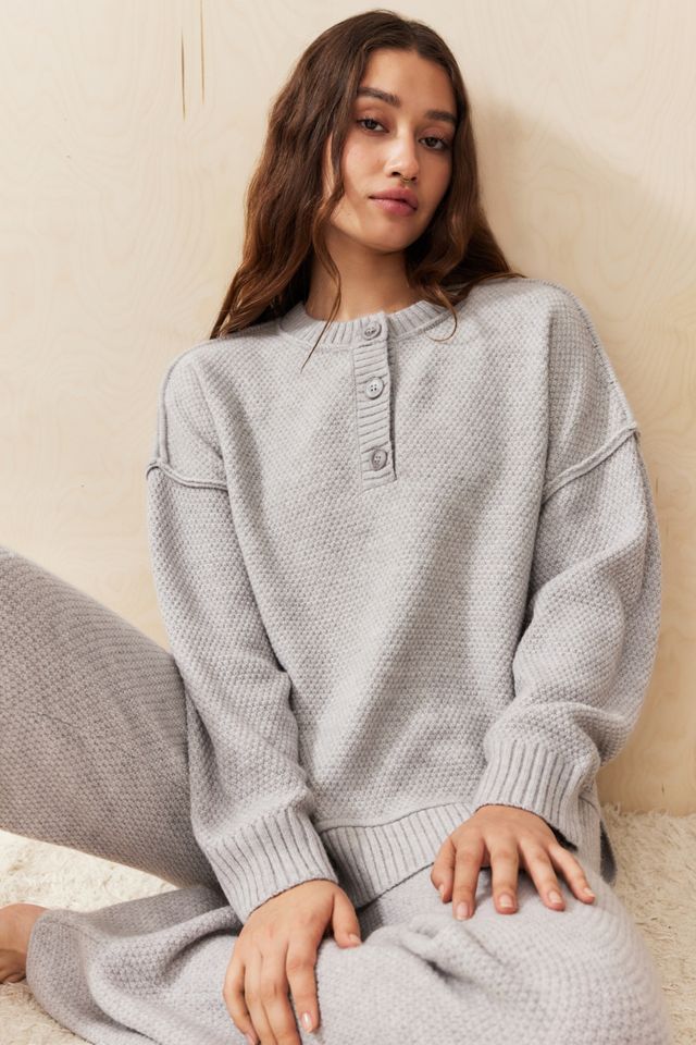 Suéter de Punto Waffle Henley Out From Under #2