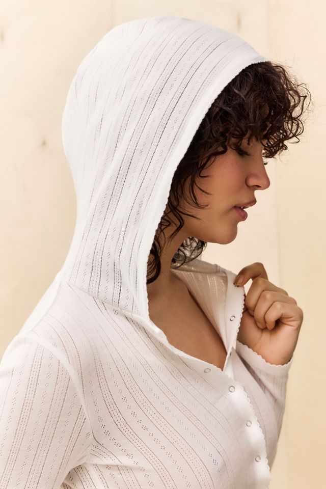 Out From Under Pointelle Popper Hoodie #2