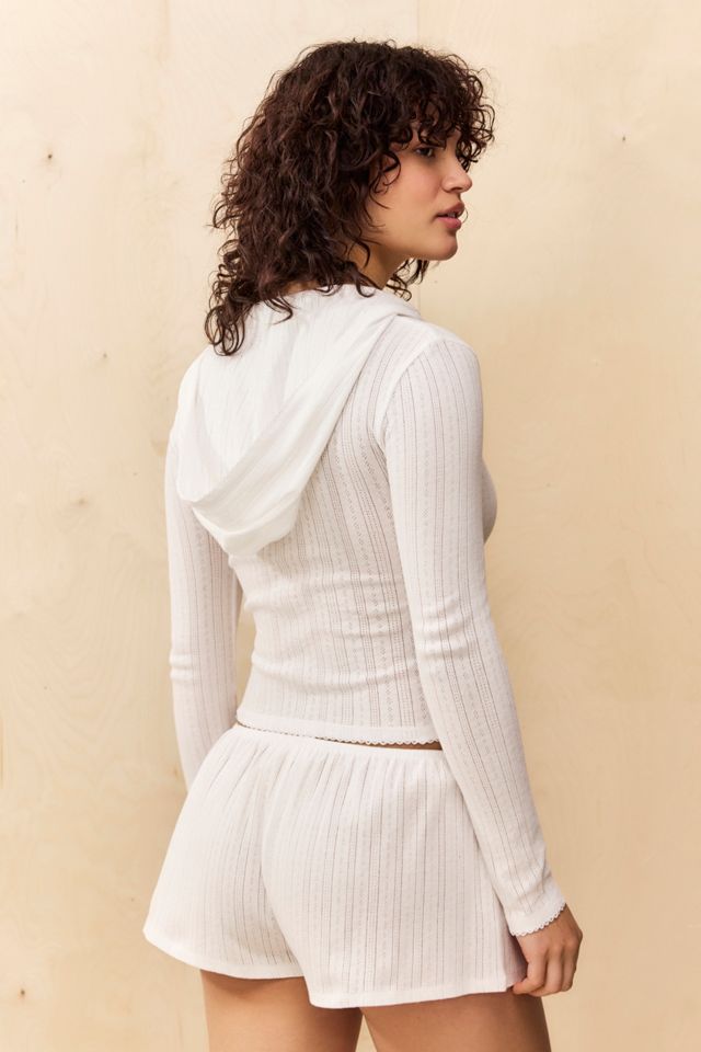 Out From Under Pointelle Popper Hoodie #4