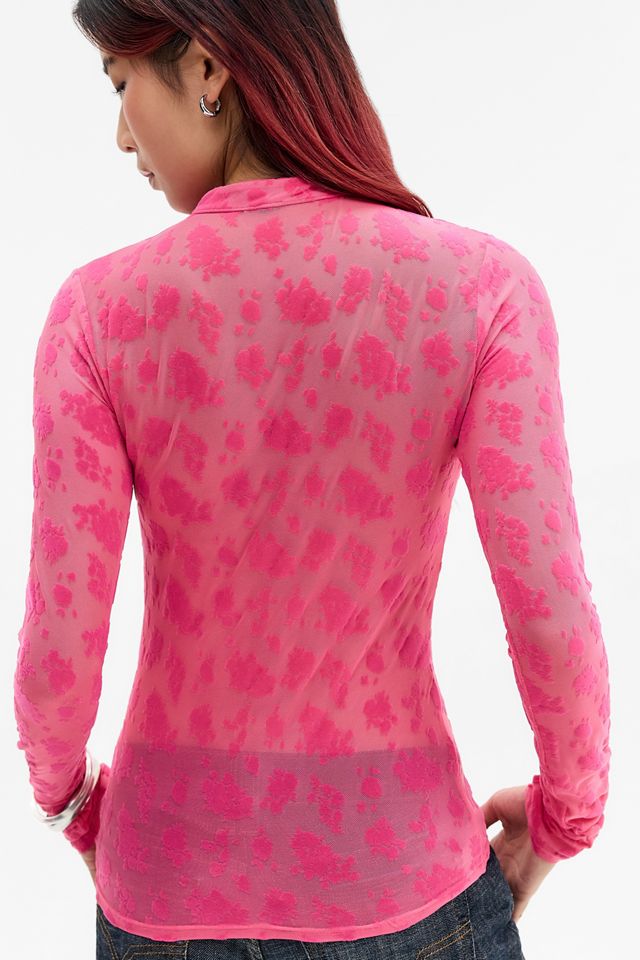 Top a maniche lunghe floreale con alamari Out From Under #2
