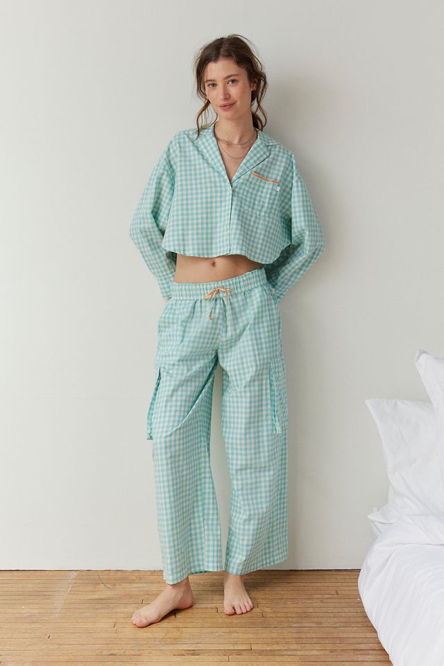 Out From Under PJ Party Cropped Button-Through Shirt #1