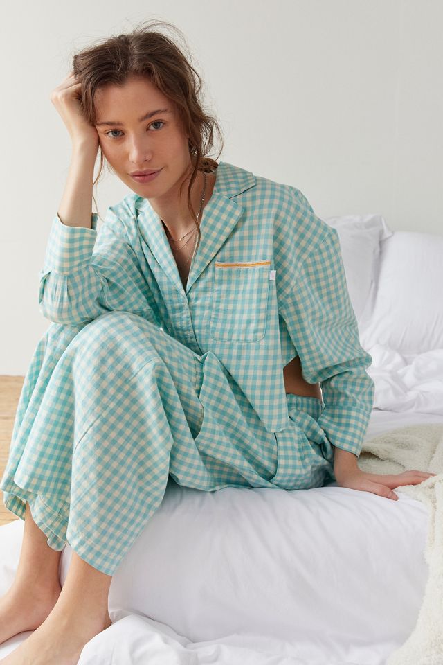 Out From Under PJ Party Cropped Button-Through Shirt #3