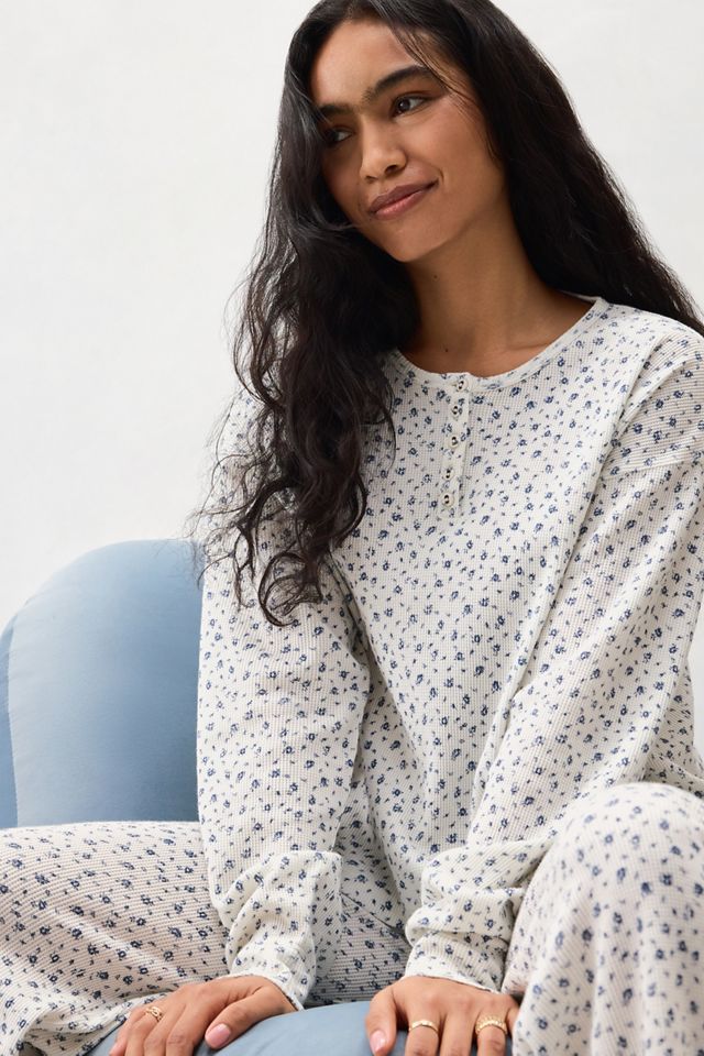 Top de Pijama Henley Waffle Out From Under Sami #1