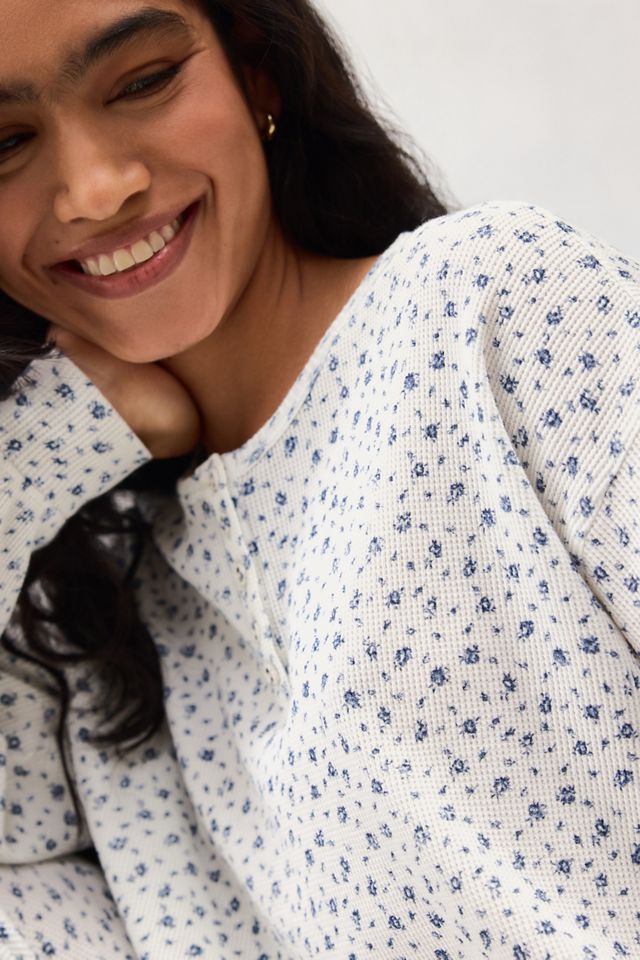 Top de Pijama Henley Waffle Out From Under Sami #2