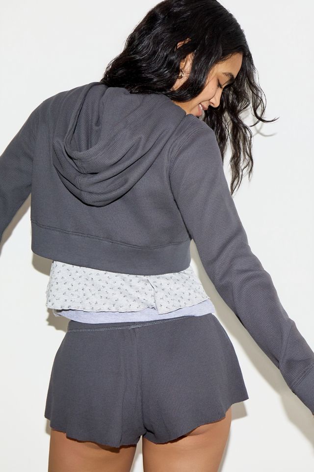 Out From Under So Fetch Zip-Durchgehender Crop-Kapuzenpullover #2