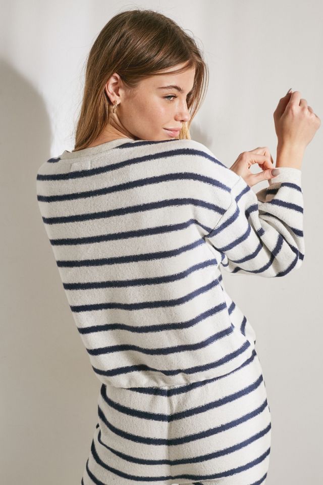 UO Juno Stripe Crew Neck Sweatshirt #2