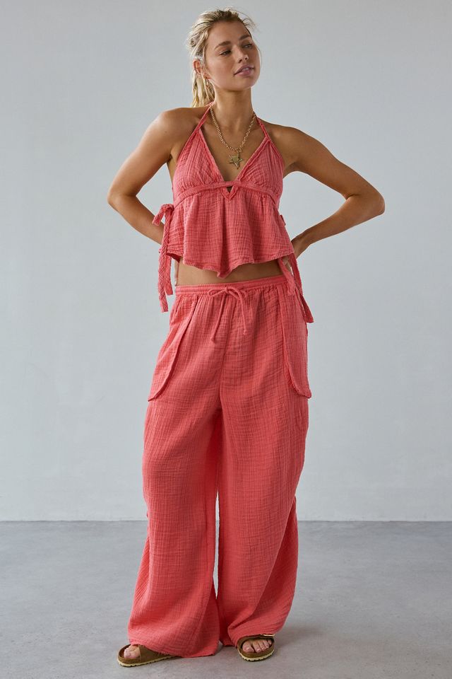 Camisola Halter de Gasa Ocean Air Out From Under #1