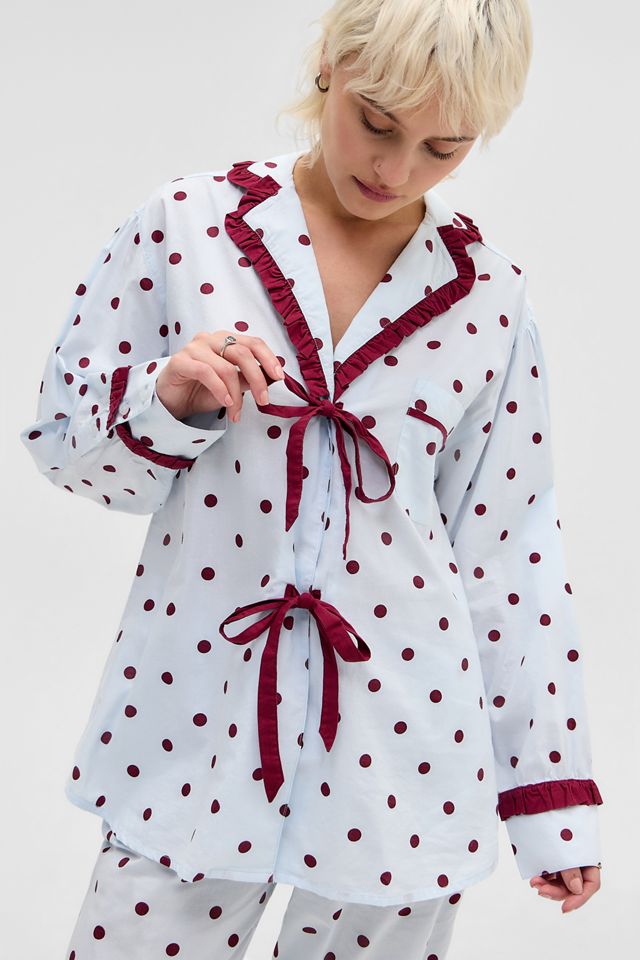 Ensemble de pyjama à pois Antonella Damson Madder #1