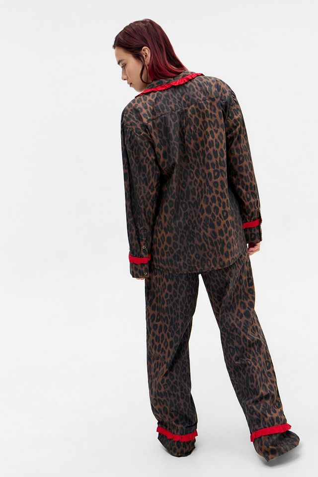 Conjunto de Pijama Antonia Leopardo Damson Madder #3