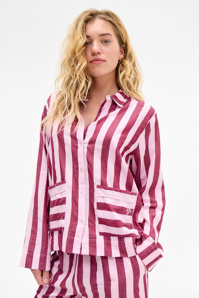 Damson Madder Florie Gestreiftes Pyjama-Set