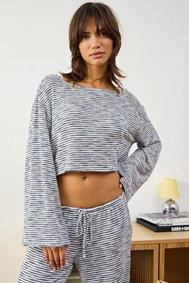 Out From Under Bella Slub Gestreiftes Crop Top
