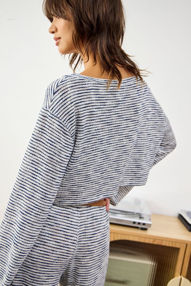 Out From Under Bella Slub Gestreiftes Crop Top #2