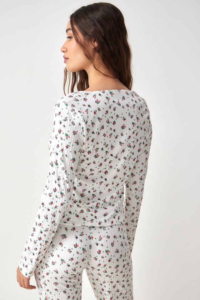 Wild Lovers Tie-Front Lounge Top #2