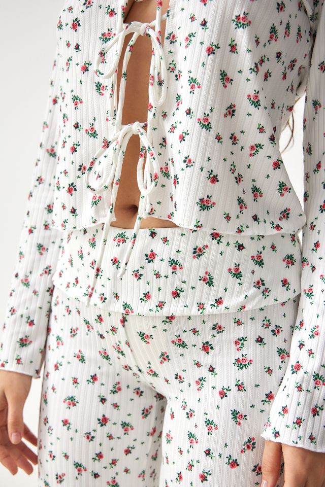 Wild Lovers Tie-Front Lounge Top #3
