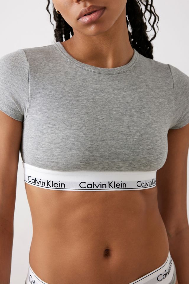 Cropped calvin klein on sale top