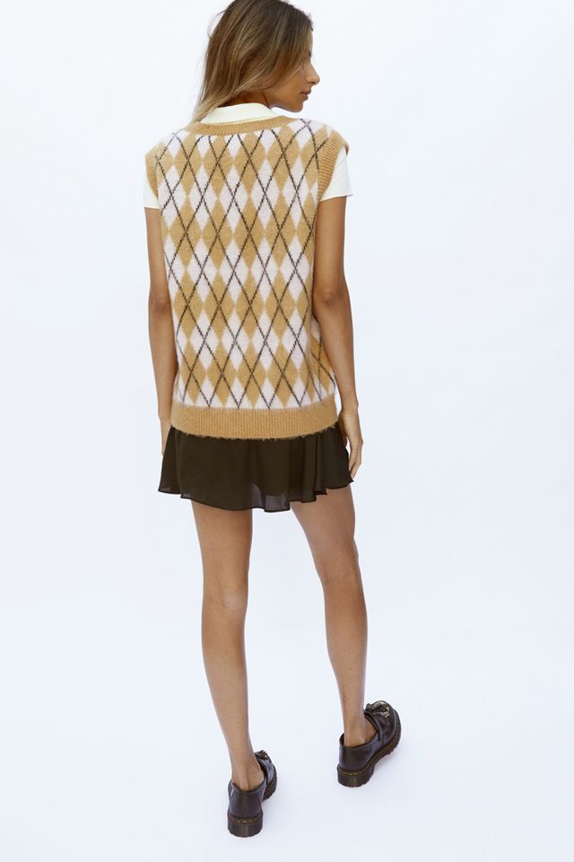 iets frans... Gilet Unisex Oversize Knitted Argyle #2