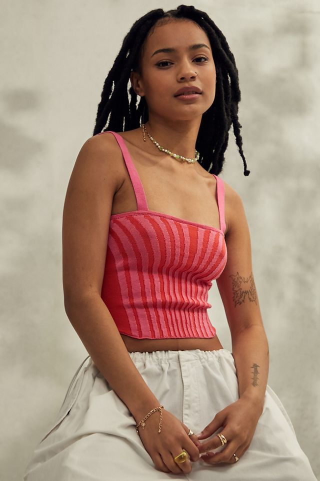 UO Knitted Corset Top Urban Outfitters UK