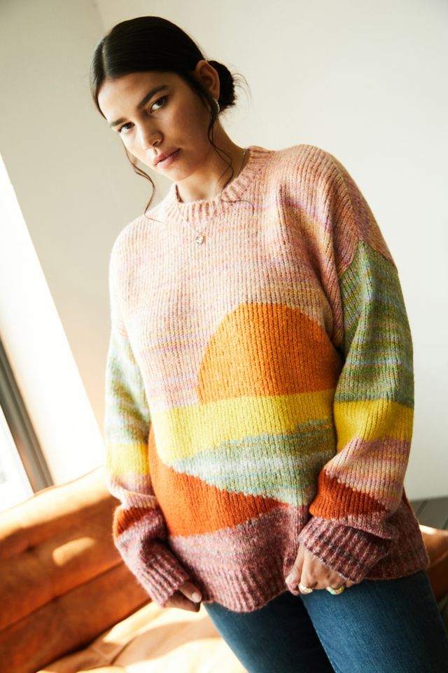 UO Ombre Knit Landscape Jumper | Urban Outfitters UK