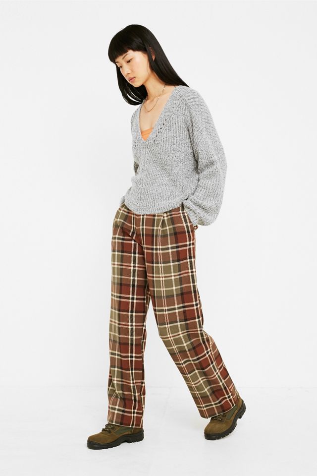 UO Slouchy Fisherman V-Neck Jumper - Grey #2