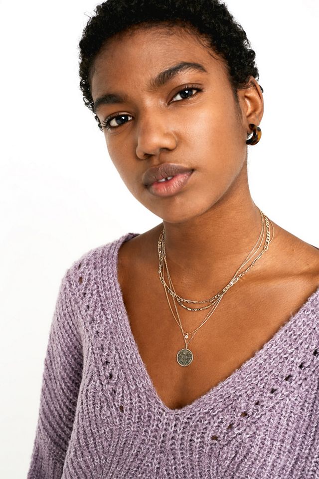 UO Slouchy Fisherman V-Neck Jumper #1