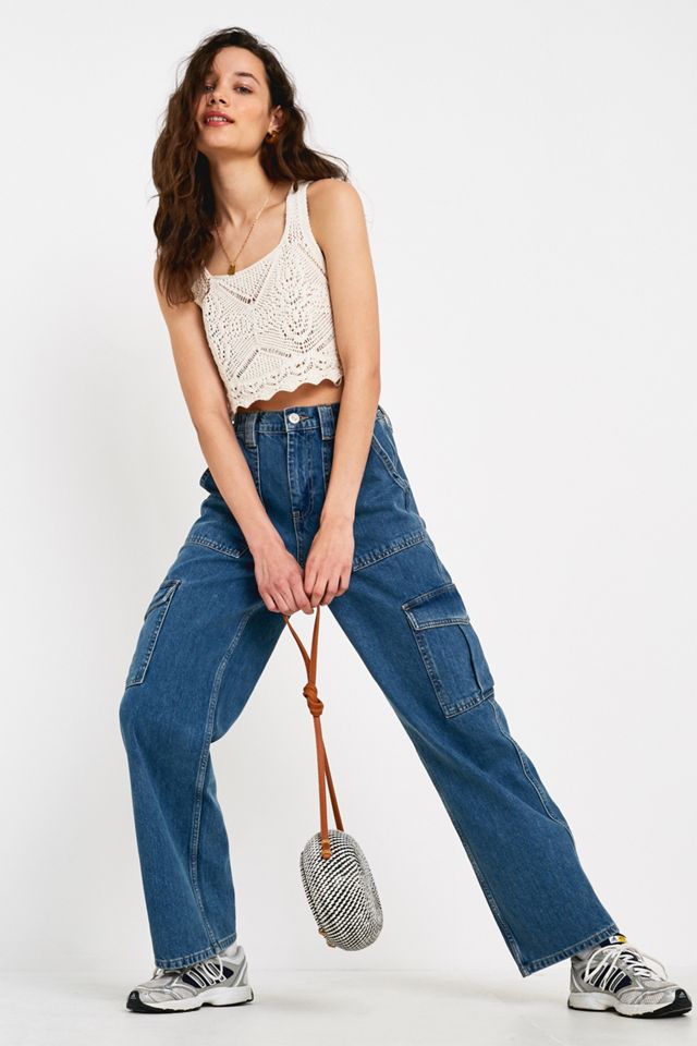 UO Pointelle Crochet Knit Vest #1