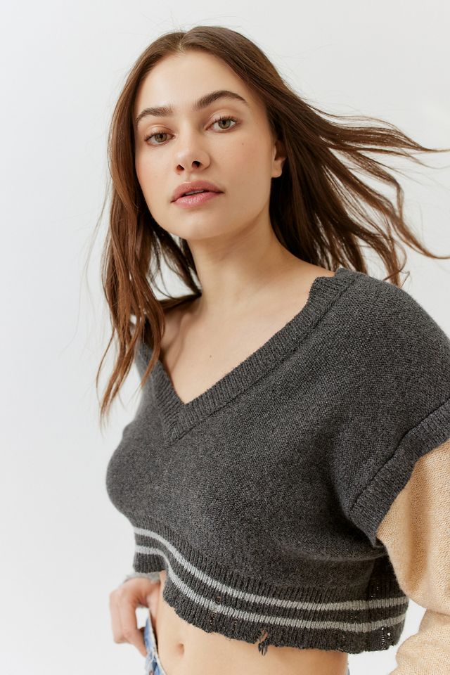UO Drew Pullover Ponticello Manica a Contrasto  #1