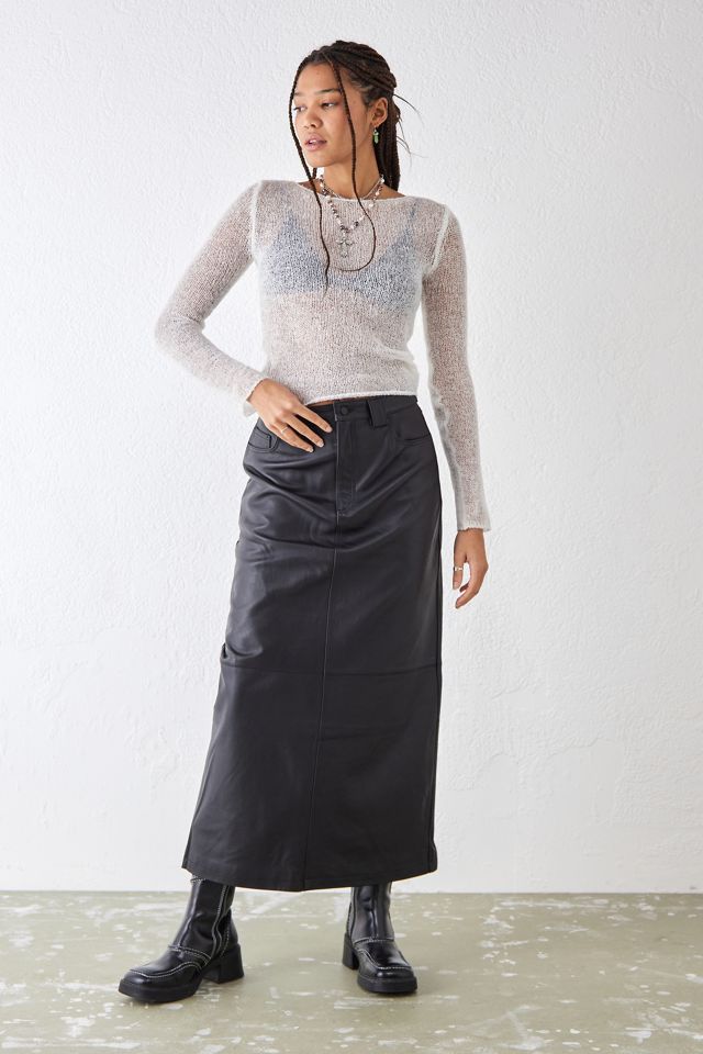 UO Long Sleeve Sheer Knit Top  #1